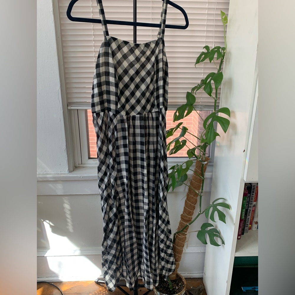 Black and white checked dress